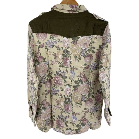 English Rose Floral Studded Jacket Large‎ New - Picture 3 of 7